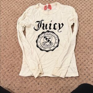 Juicy Couture White Long Sleeve Top